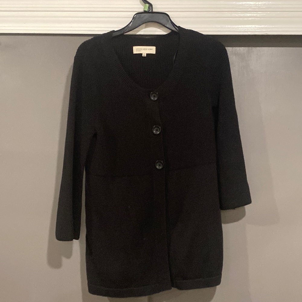 Jones New York black, long sleeve, sweater, size small